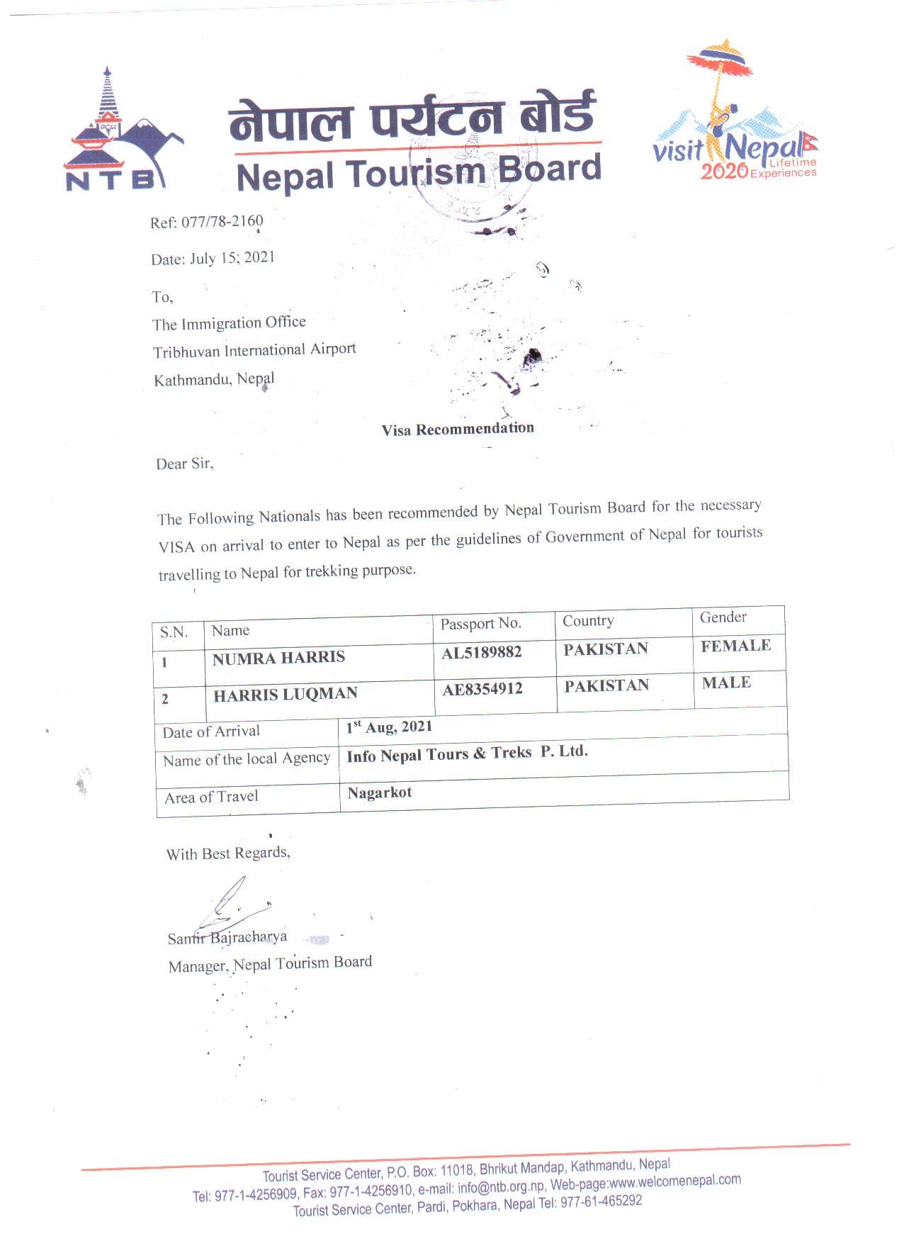Nepal Visa On Arrival Covid 19 Visa