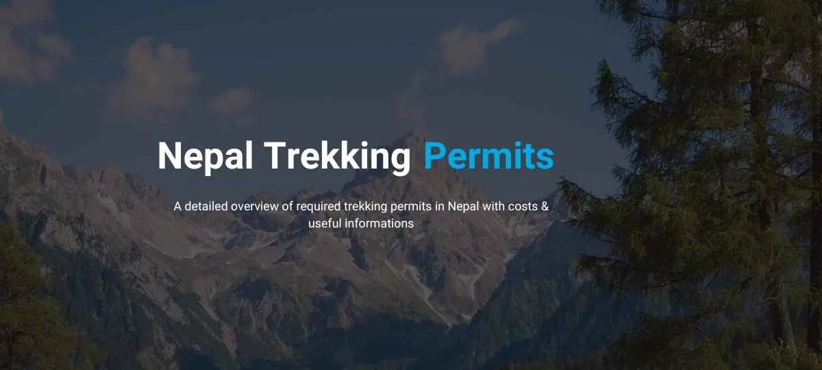 nepal trekking permit cost