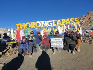 Group photo at Thorong La pass 
