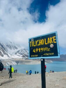 Clear Blue Lake surrounded by mountains.