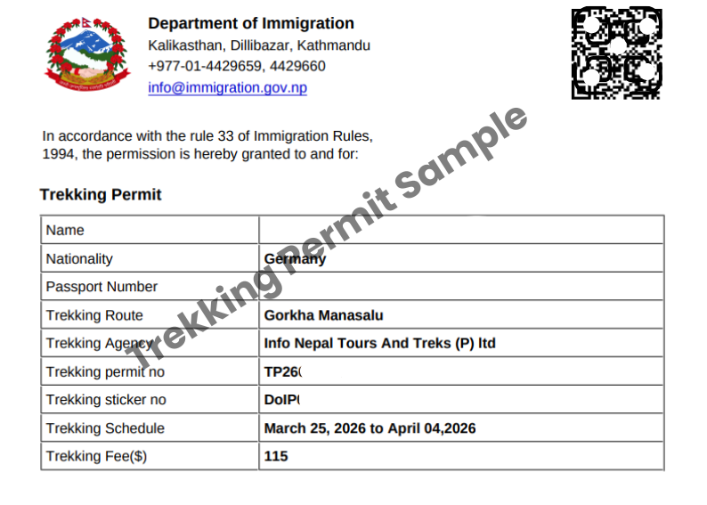 Nepal solo restricted area permit 2026 — zone map and DOI Maitighar office, Kathmandu